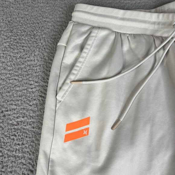 Hurley Sweat Pants Mens XL Gray Drawstring Athleisure Tapered Leg Surf Skate - Picture 4 of 16